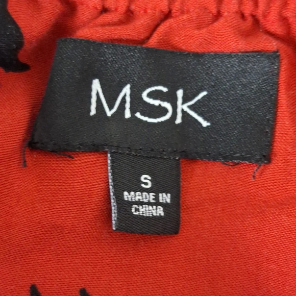 MSK "NEW" Aurora Red Floral Tropical Bohemian Halter Neck Boho Maxi Dress Size S - Picture 12 of 15